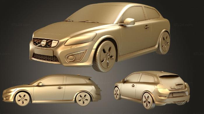 Автомобили и транспорт (Volvo C30 БЭВ, CARS_4006) 3D модель для ЧПУ станка
